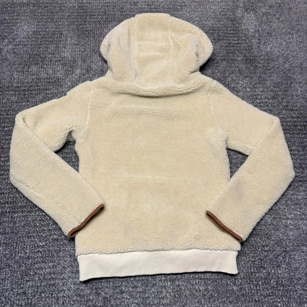 Wanakome Womens Sherpa Fleece Hoodie Pullover Sweatshirt Size M Cream - Picture 2 of 9